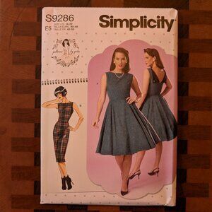 Simplicity 9286 - Uncut - Patterns by Gertie - Sizes 14-22 - Fold Back Dress